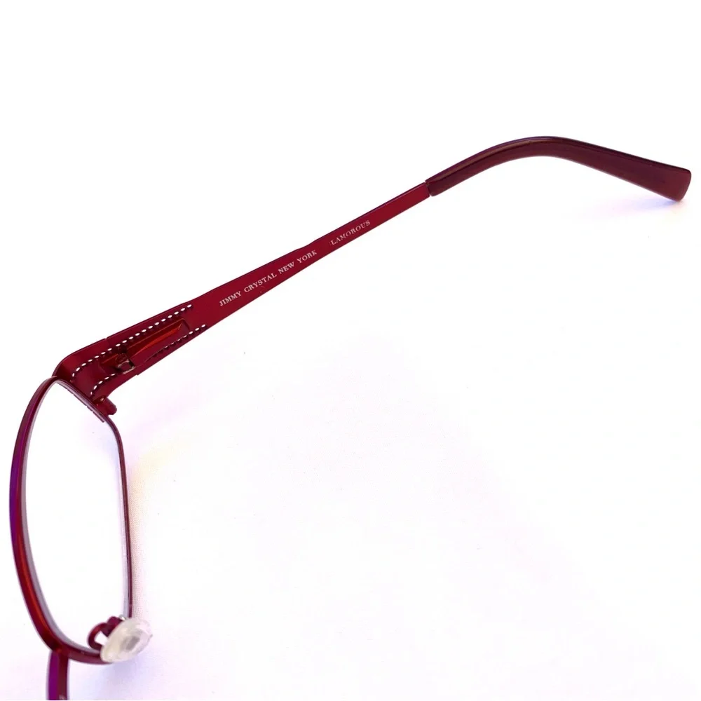 Jimmy Crystal New York Red with Swarovski Crystals Glamorous Eyeglasses